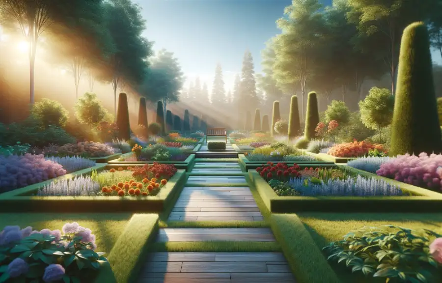 Beautiful uncluttered garden representing a clear mind after CBT